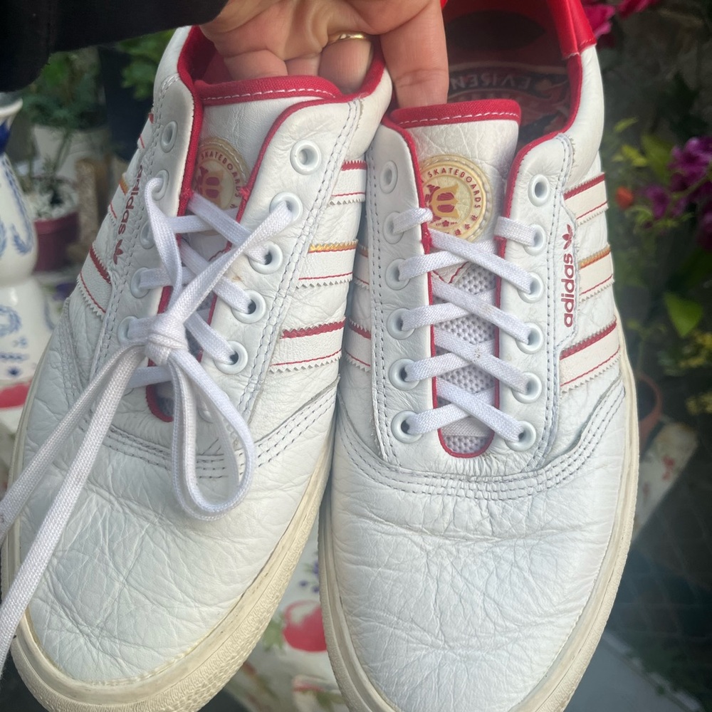 Adidas 3MC X EviseN Men's Classic Low-Top White Red Skateboarding Shoe Mens 10.5 - Picture 9 of 11